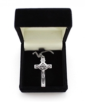 Pewter Chain Crucifix with Jerusalem Relic CRS3000