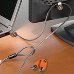 Laptop, desktop and monitor security cables and locks