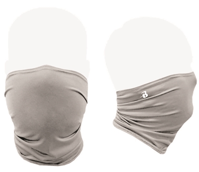 Silver Performance Gaiter Face Mask-INCLUDES PLAYER NAME & #