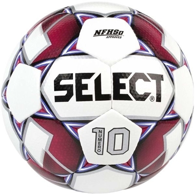 Select Numero 10 Soccer Ball - IMS/NFHS MAROON -Size 5