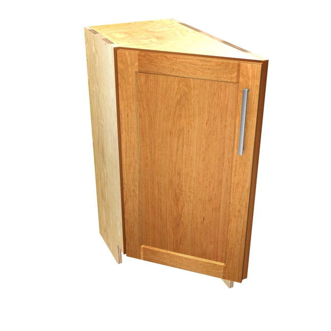 1 door 45 degree transition cabinet LEFT HINGED (24" deep to 12" deep)