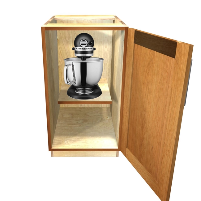 1 door base cabinet with heavy duty mixer lift (*mixer not included)