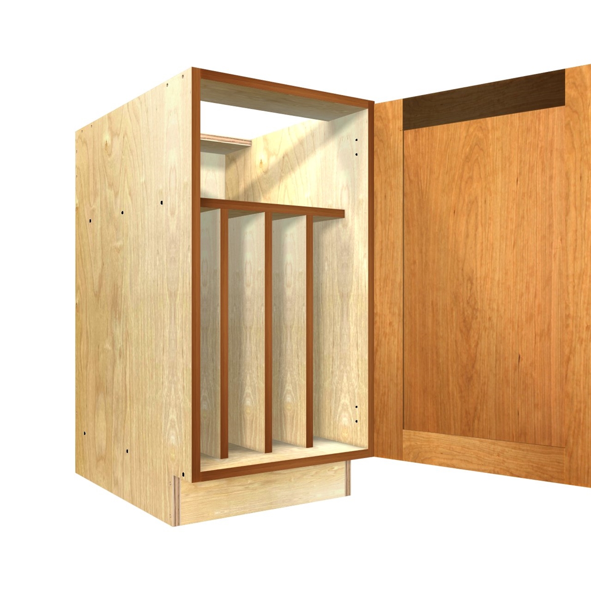 Wooden Vertical Cabinet Tray Divider & Organizer
