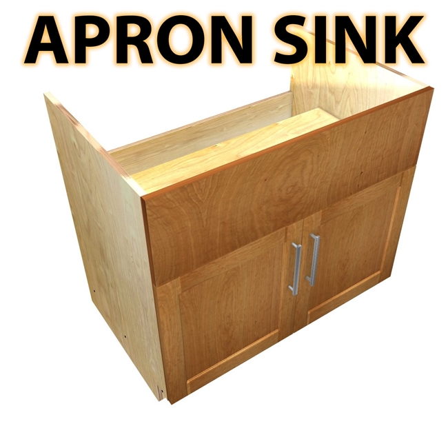 2 door apron sink base cabinet (*sink not included)