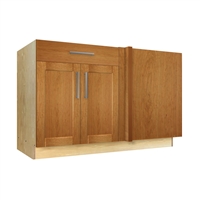 2 door 1 drawer blind corner base cabinet (RIGHT side hinged with integrated filler)