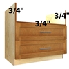2 drawer rangetop base cabinet