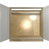 2 door WARDROBE closet base cabinet (closet rod behind doors)