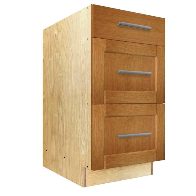 Two Drawer Base Cabinet with Hidden Storage