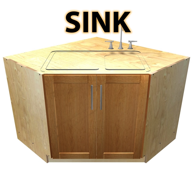 1 door SINK base cabinet (*sink not included)