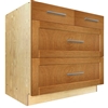 4 drawer with split top base cabinet