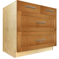 4 drawer with split top base cabinet