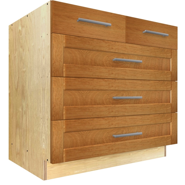 5 drawer with split top base cabinet