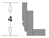 FLAT crown molding with a separate 3.5" tall Portland build-up molding
