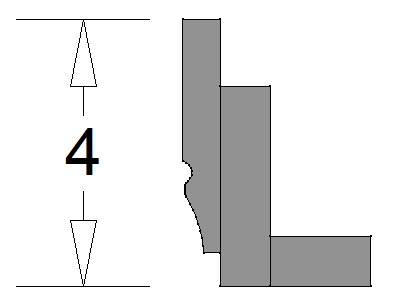 FLAT crown molding with a separate 3.5" tall Portland build-up molding