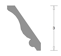 PORTLAND crown molding (3" tall crown)