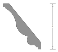 PORTLAND crown molding (4" tall crown)