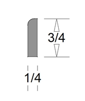 Scribe Molding- 3/4" tall x 1/4" thick (1/8 rounded edge)