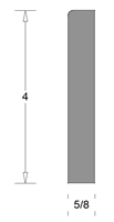 Shaker Base Molding- 5/8" thick (1/8 rounded edge)