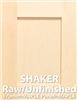 SAMPLE DOOR- Shaker Inset Panel Sample Cabinet Door (Paint Grade: frame=MAPLE, panel=MAPLE)