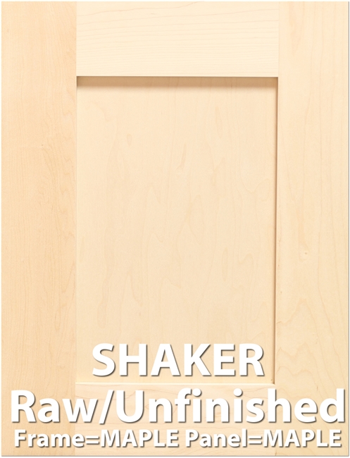 SAMPLE DOOR- Shaker Inset Panel Sample Cabinet Door (Paint Grade: frame=MAPLE, panel=MAPLE)