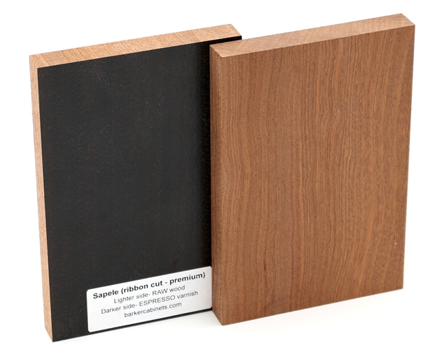 WOOD SAMPLE- sapele (RAW AND ESPRESSO)