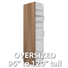 Finished End Panel - SLAB 3/4" thick - tall cabinets - OVERSIZED 