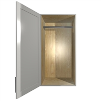 1 door WARDROBE closet wall cabinet (closet rod behind door)