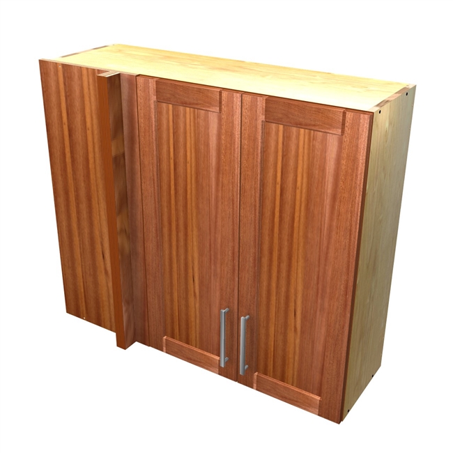 2 door blind corner wall cabinet (LEFT side hinged with integrated filler)
