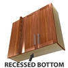 2 door blind corner wall cabinet (LEFT side hinged with integrated filler) with recessed bottom