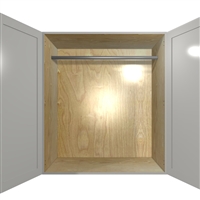 2 door WARDROBE closet wall cabinet (closet rod behind doors)