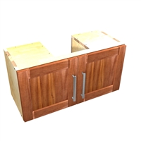 2 door wall cabinet with vented interior (10" x 10" cutout for duct)