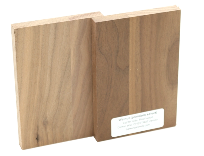 WOOD SAMPLE- walnut (RAW AND CHESTNUT)