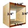 Appliance Case with TRIPLED UP deck and TRIPLED UP top (wall oven appliance case)
