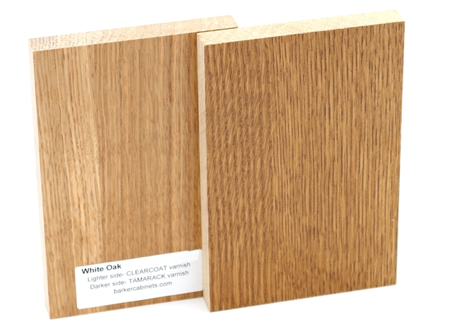 WOOD SAMPLE- white oak rift (CLEARCOAT AND TAMARACK)