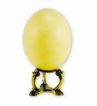 Ostrich eggshell grade A individually boxed, cleaned, sterilized, washed, dried and carefull wrapped.  Each egg shell is about 6" tall and 5" across although sizes may vary.  Hand selected against blemishes, wrinkles, markings and imperfections.  One hole