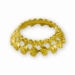 Gold - Leaves in a Ring Egg Stand
