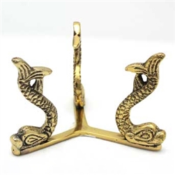 These 3 brass dolphins are perfect for displaying your larger eggs (emu, rhea or ostrich).