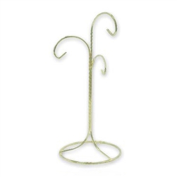 Suitable for hanging ornaments 4.5",  6.5" and 7.5" - 11cm, 16cm and 19cm tall.  The holder itself is 10.75" - 27cm tall.