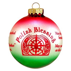 Polish Blessing Ornament - Multi Color - May the land be fertile beneath your feet. May your days be gentle as the sun-kissed dew. May your hand be outstreached to all you meet. And may all men say "Brother" when they speak of you.