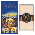 Christmas Card With 4 Oplatek Wafers