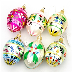 Pisanki Ornaments - (Egg shaped) - Set B