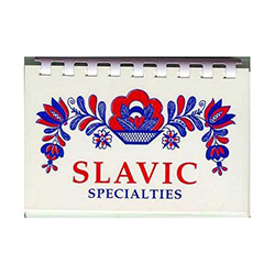 Includes recipes from Polish, Slovak, Slovenian, Czech, Croatian, Ukrainian, Bosnian, Hungarian, Russian and Serbian Americans. Their groups have a history of intertwining languages, borders, social customs and beliefs.  Collected by Dana Luby