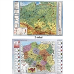 Poland Laminated Display Map - Two sided