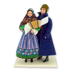 Polish Regional Doll: Pyrzycka Couple - Medium Size