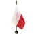 Polish Flag On A Stick Without Eagle, Rayon, Size 8" x 12"