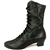 Women's Black Leather Dance Boots