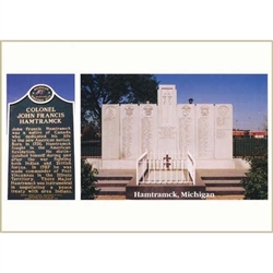 Veterans Monument and grave of Col. John Francis Hamtramck. Veterans Memorial Park, Hamtramck, Michigan
John Francis Hamtramck was a native of Canada who dedicated his life to the new American nation. Born in 1756, Hamtramck fought in the American