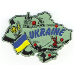 Map of Ukraine Magnet