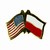 American and Polish Crossed Flag Lapel Pin