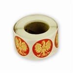 1" Gold Eagle Stickers on a Roll - 250 count